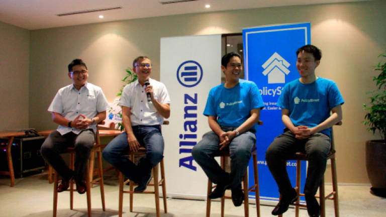Allianz General Insurance Company (Malaysia) Berhad’s Head of Digital Partnerships and Innovation Michael Fong, Allianz Malaysia Berhad’s Chief Executive Officer Zakri Khir, PolicyStreet’s Chief Executive Officer Lee Yen Ming and PolicyStreet Co-founder Wilson Beh during the media Q&A following the partnership announcement between Allianz Malaysia and PolicyStreet