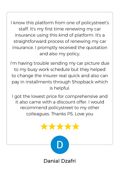 Google Review from PolicyStreet customer-18